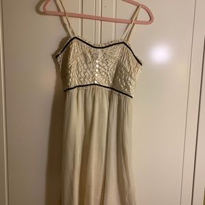 Babydoll cream vintage style dress